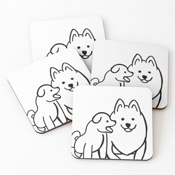 Item preview, Samoyed mom and puppy's love designed and sold by PawPawDog.