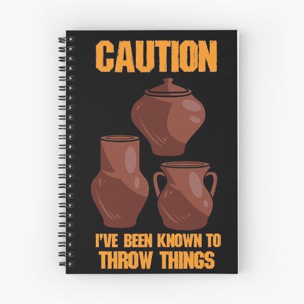 Item preview, Caution I've Been Known to Throw Things | Pottery and Ceramics designed and sold by Dancing Dolphin Crafts.