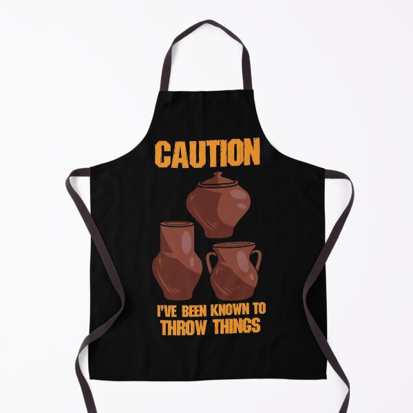 Item preview, Caution I've Been Known to Throw Things | Pottery and Ceramics designed and sold by Dancing Dolphin Crafts.
