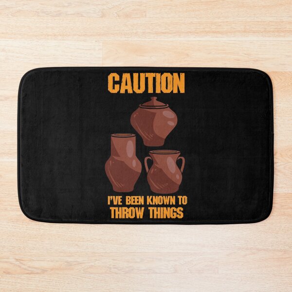 Item preview, Caution I've Been Known to Throw Things | Pottery and Ceramics designed and sold by Dancing Dolphin Crafts.