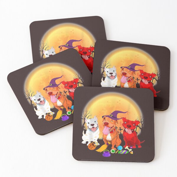 Item preview, Three pitbulls funny halloween purebred designed and sold by linhkaphung.