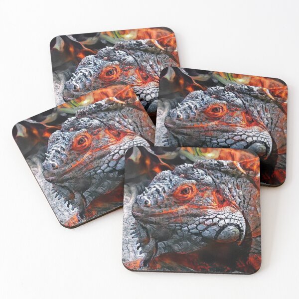 Item preview, Fire iguana designed and sold by StudioCorvid.