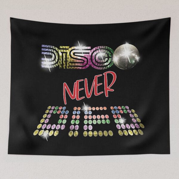 Item preview, Disco Never Died - Retro Mirror Ball and Dance Floor Theme Text Design designed and sold by Karen McFarland.