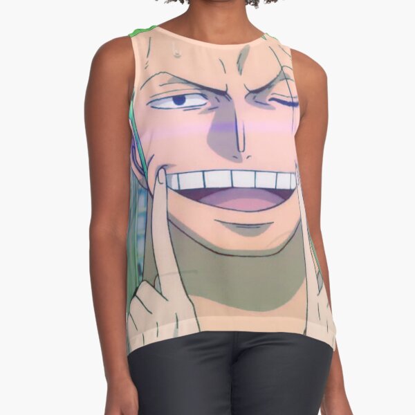 Zoro Smile Mask Wano - Cyan  Kids T-Shirt by RedaXis