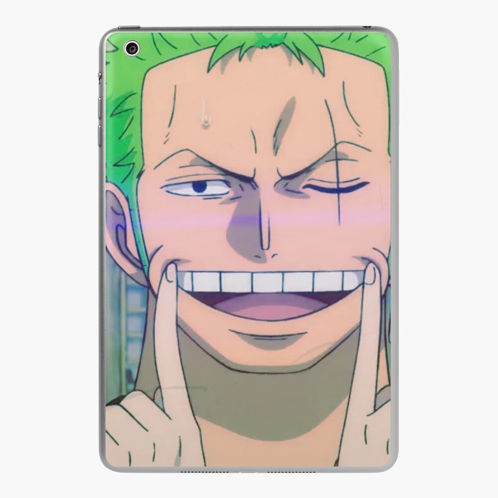 Zoro Smile Mask Wano - Cyan  Kids T-Shirt by RedaXis