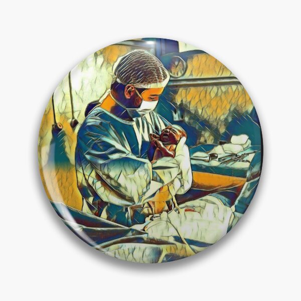 Item preview, Baby Out!  Glasswork Digital Art, Healthworker Carrying Baby designed and sold by doctors-apparel.