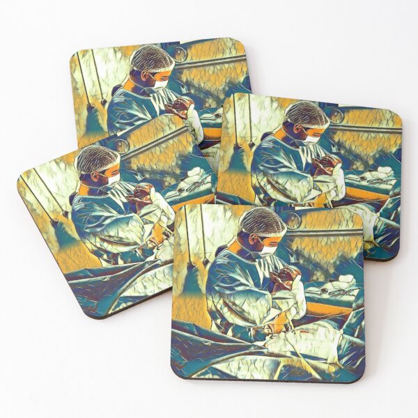 Item preview, Baby Out!  Glasswork Digital Art, Healthworker Carrying Baby designed and sold by doctors-apparel.