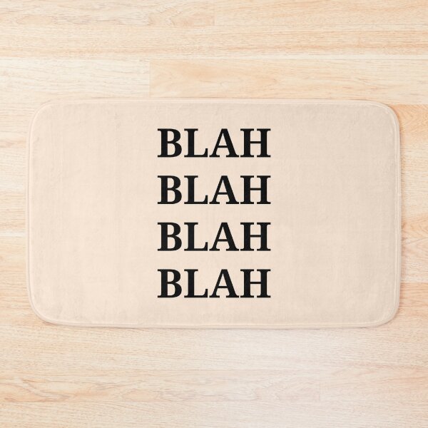 Item preview, Blah Blah Blah Funny Graphic Cream Colour designed and sold by Moodyandmellow.