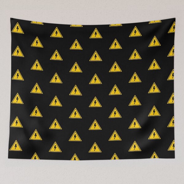 Item preview, High Voltage Sign - Black background designed and sold by LeenDesign.