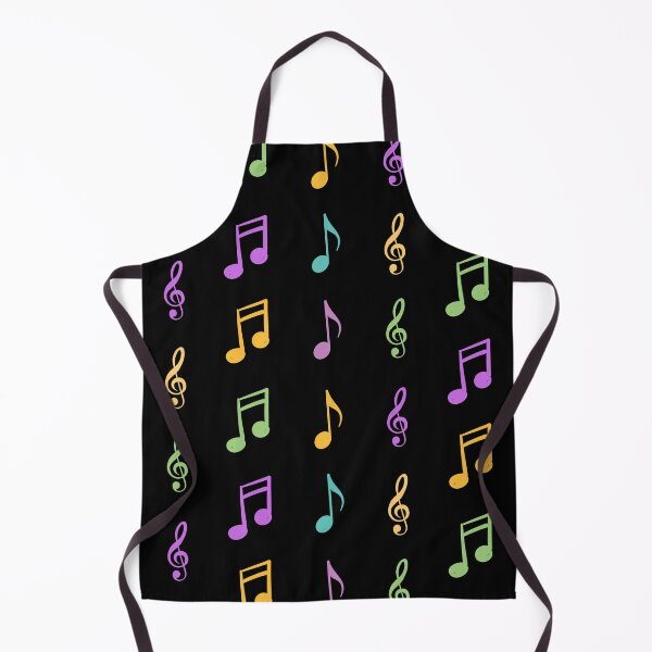 Pastel Color Music Notes Pack Pattern Apron