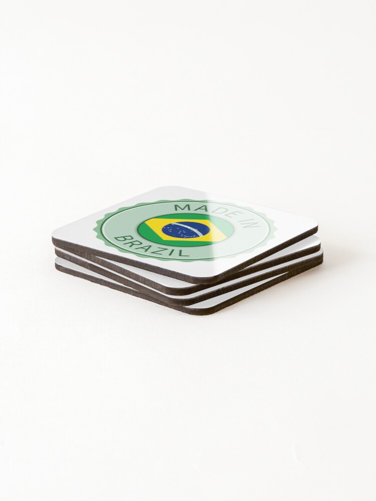 Thumbnail 4 of 5, Coasters (Set of 4), Made In Brazil Logo designed and sold by ClickForMore.