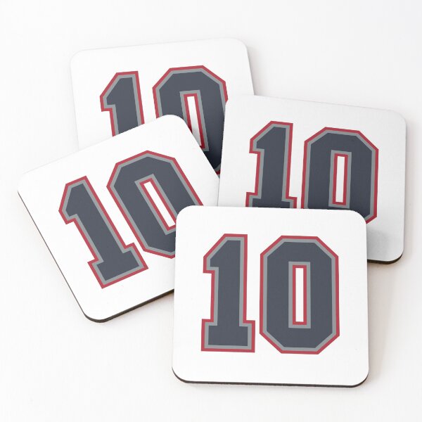 Item preview, 10 Navy Grey Red Sports Number Ten designed and sold by HelloFromAja.
