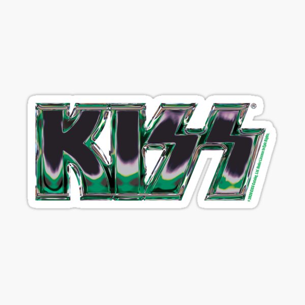 Item preview, KISS Green Chrome Logo designed and sold by crimsontreasure.