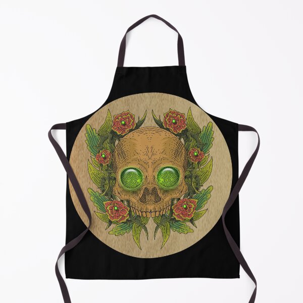 Item preview, Vintage skull with red flowers designed and sold by Astralia.
