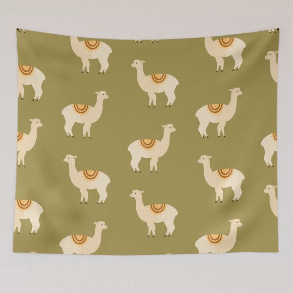 Item preview, Alpacas on green designed and sold by reneesillus.