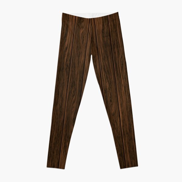 Dark Brown Wooden Planks Leggings