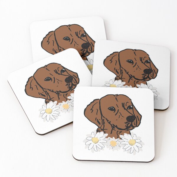 Item preview, Chocolate lab with flowers designed and sold by NinaBetterNot.