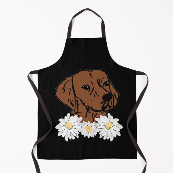 Item preview, Chocolate lab with flowers designed and sold by NinaBetterNot.