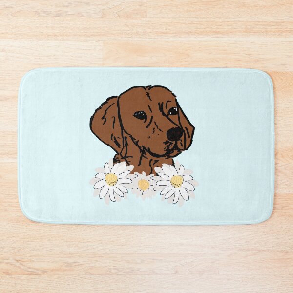 Item preview, Chocolate lab with flowers designed and sold by NinaBetterNot.
