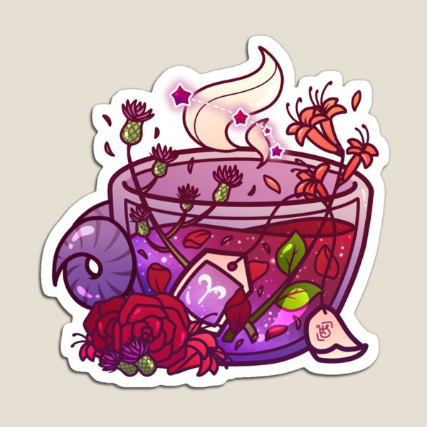 Aries Zodiac Teacup Magnet