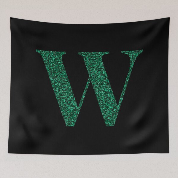 Item preview, Letter W Emerald Dark Green Glitter Effect Alphabet designed and sold by Sour Soul.