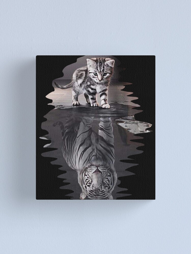 Order ARTCANVAS Ocelot Cat Animal Black White Canvas Art Print