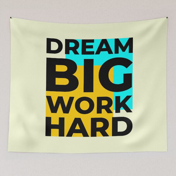 Item preview, Dream Big Work Hard Typography designed and sold by paradiskt.