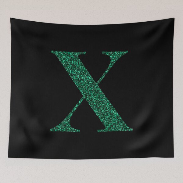 Item preview, Letter X Emerald Dark Green Glitter Effect Alphabet designed and sold by Sour Soul.