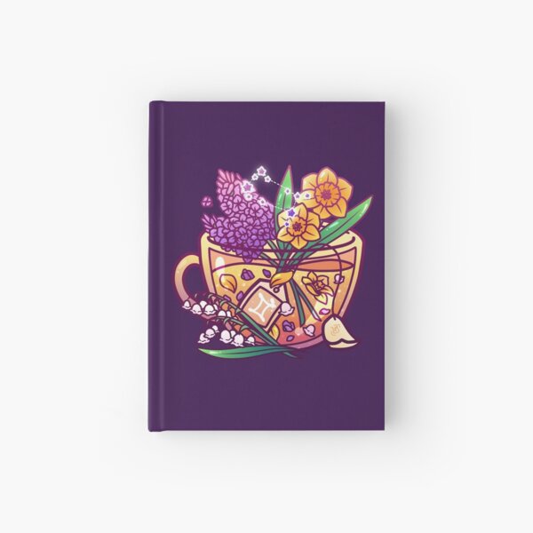 Gemini Zodiac Teacup Hardcover Journal