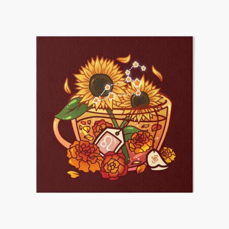 Leo Zodiac Teacup Art Board Print