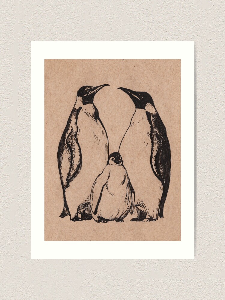 Alternate view of Penguins Art Print