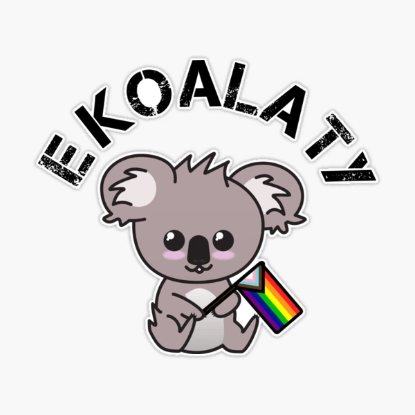 Cute Koala Bear for Equality w Rainbow Flag Sticker for Sale by  PanosTsalig