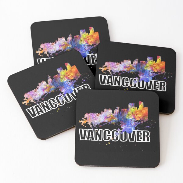 Item preview, Vancouver Canada Skyline Acyrl Colors at Night designed and sold by DerNerd.
