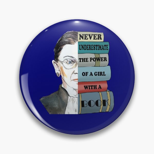 Item preview, Notorious RBG Ruth Bader Ginsburg Never UnderEstimate The Power of A Girl With A Book Feminist Gift designed and sold by TrustedNomads.