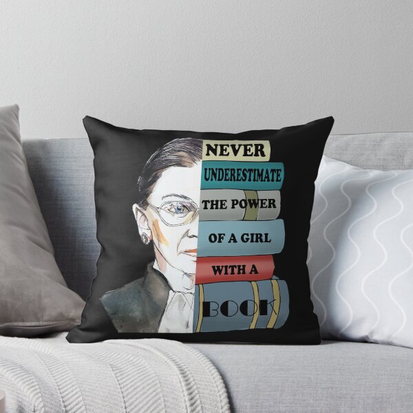 Item preview, Notorious RBG Ruth Bader Ginsburg Never UnderEstimate The Power of A Girl With A Book Feminist Gift designed and sold by TrustedNomads.