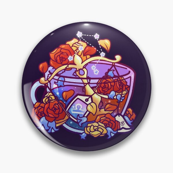 Libra Zodiac Teacup Pin