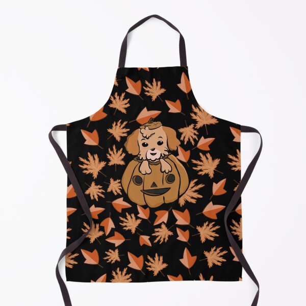 Item preview, Shih Tzu puppy in Pumpkin autumn leaves pattern designed and sold by SubtleSplit.