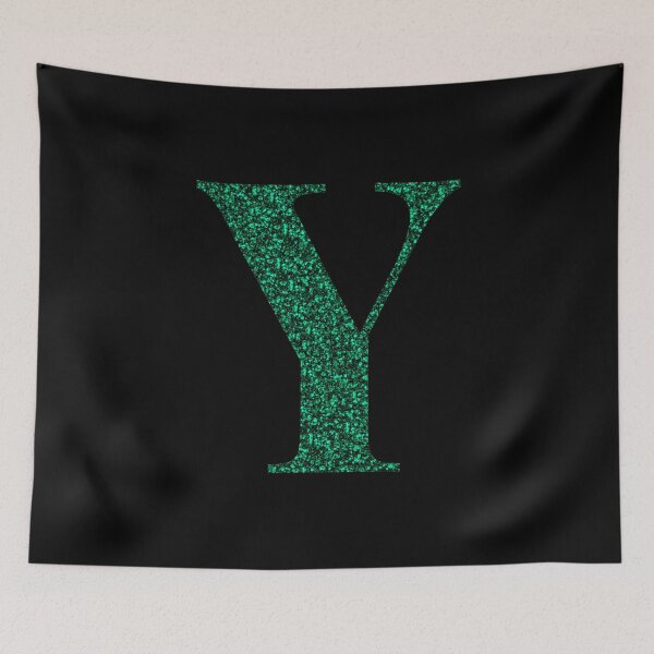 Item preview, Letter Y Emerald Dark Green Glitter Effect Alphabet designed and sold by Sour Soul.