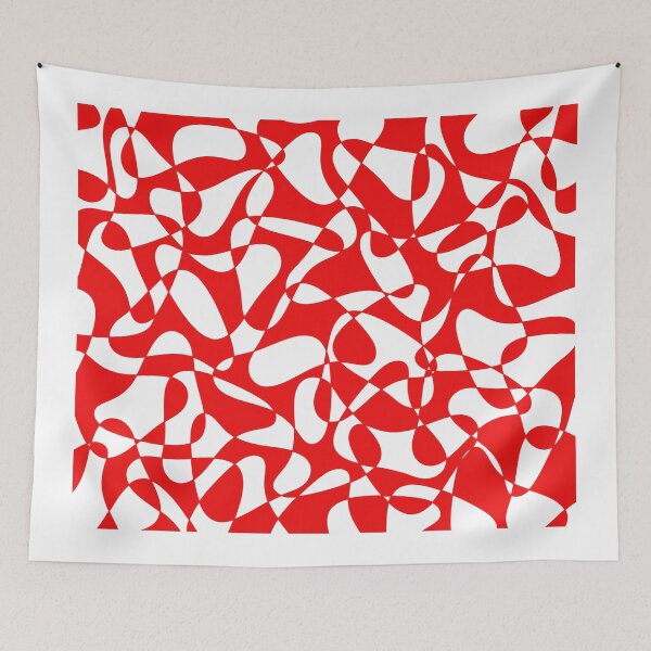 Item preview, Abstract pattern - red and white. designed and sold by K.S ART.
