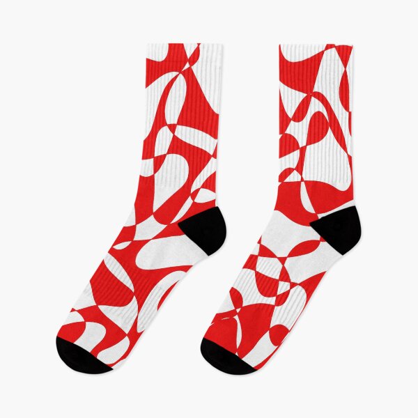 Item preview, Abstract pattern - red and white. designed and sold by K.S ART.