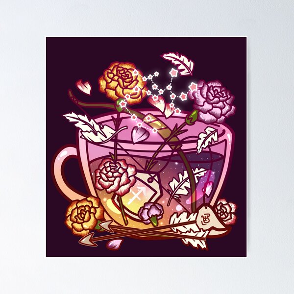 Item preview, Sagittarius Zodiac Teacup designed and sold by heysoleilart.