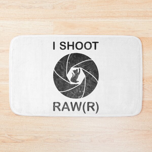 Artikelvorschau, I Shoot Raw R Katze Fotografieren Kamera Fotograf entworfen und verkauft von DerNerd.