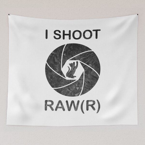 Item preview, I Shoot Raw R Cat Photographing Camera Photographer designed and sold by DerNerd.