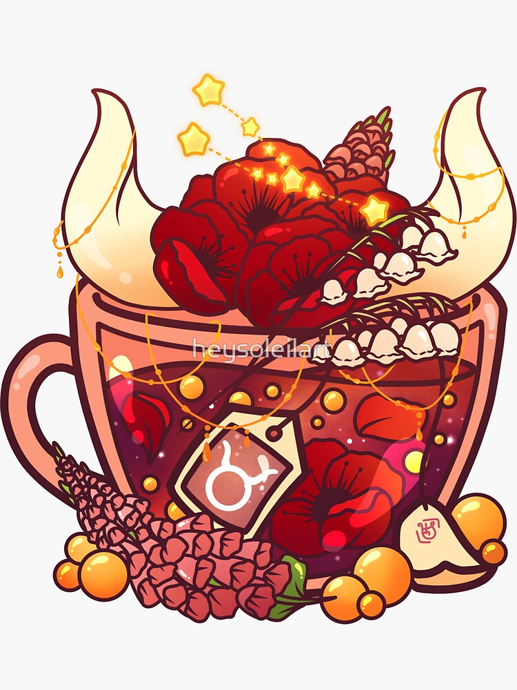 Teacup Cute Aesthetic Vinyl Sticker 