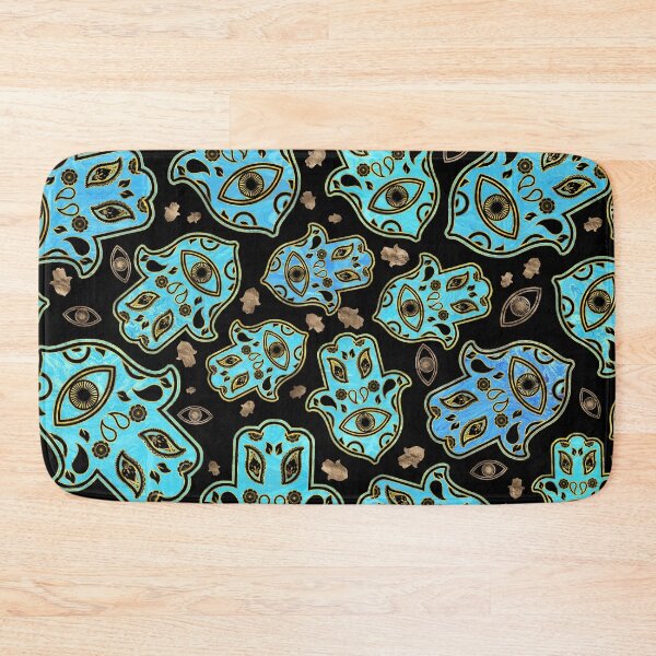 Item preview, Hamsa Hand -Hand of Fatima pattern blues designed and sold by k9printart.