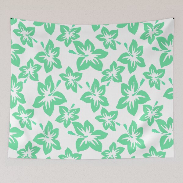 Item preview, Turquoise Tropical Hibiscus Pattern  designed and sold by everything4eva.