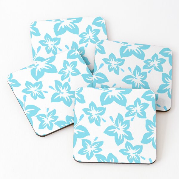 Item preview, Sky Blue Tropical Hibiscus Pattern  designed and sold by everything4eva.