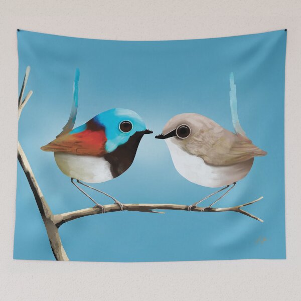 Item preview, Sweet Variegated Fairywren Couple designed and sold by Karin Taylor.