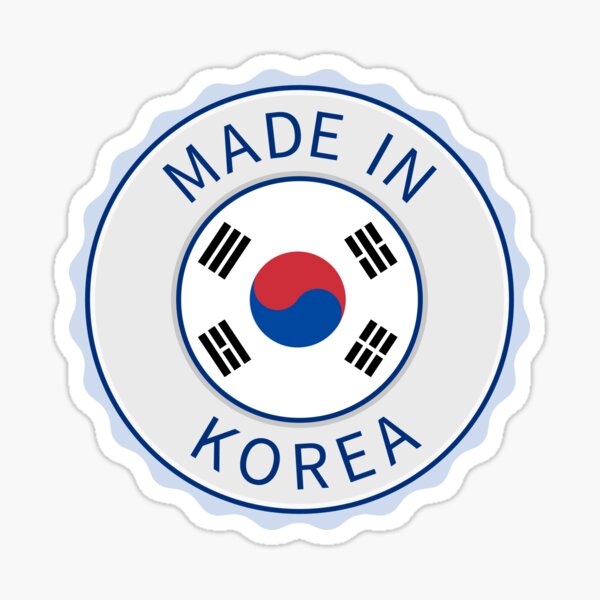 Made In Korea Logo Sticker By Clickformore Redbubble