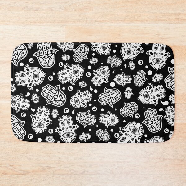 Item preview, Hamsa Hand -Hand of Fatima black and white designed and sold by k9printart.